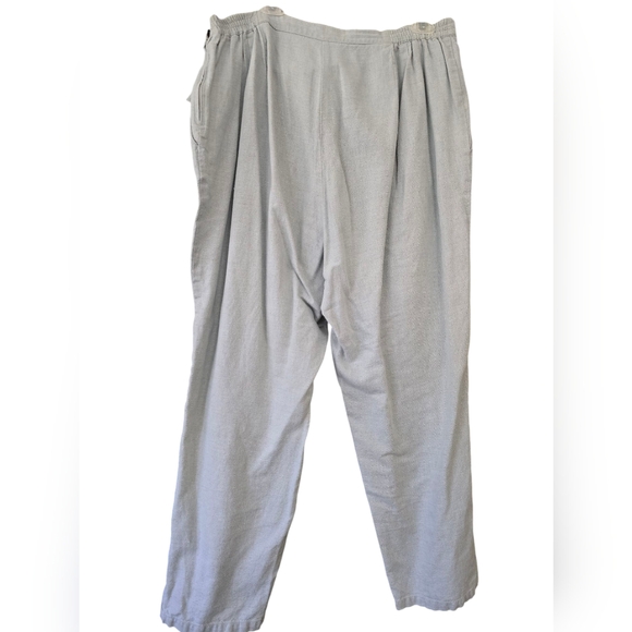 1X/2X Linen 3-piece Outfit: 2x Jacket, 16 Pants & Shorts. Light Blue / Gray - Picture 3 of 9